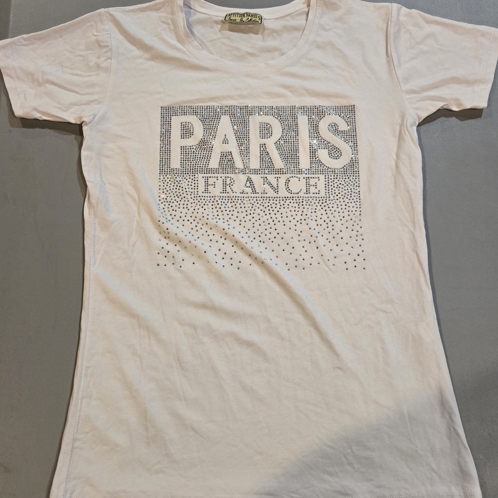 Elegant Paris Graphic Tee - White 3c23